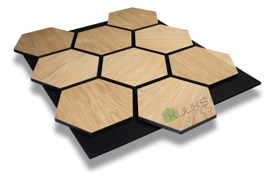 Hexagon Oak black MDF