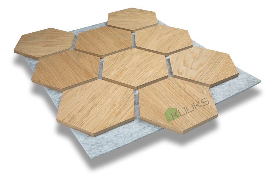 Hexagon Oak gray felt