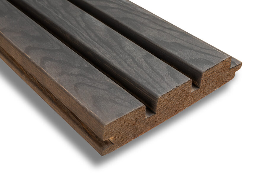 Solid Wood Cladding Board - Gray