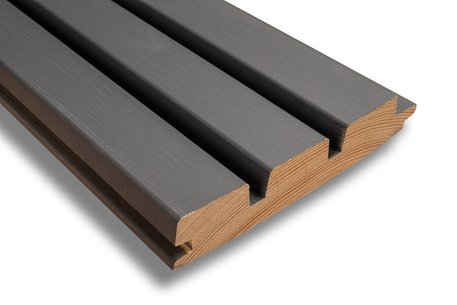 Solid Wood Cladding Board - Paint Gray