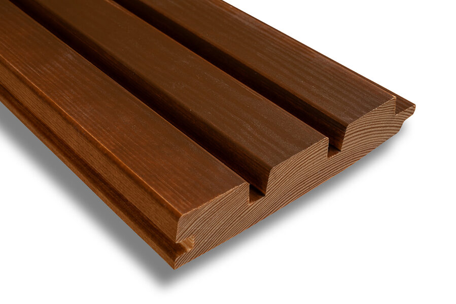 Solid Wood Cladding Board - Classic Brown